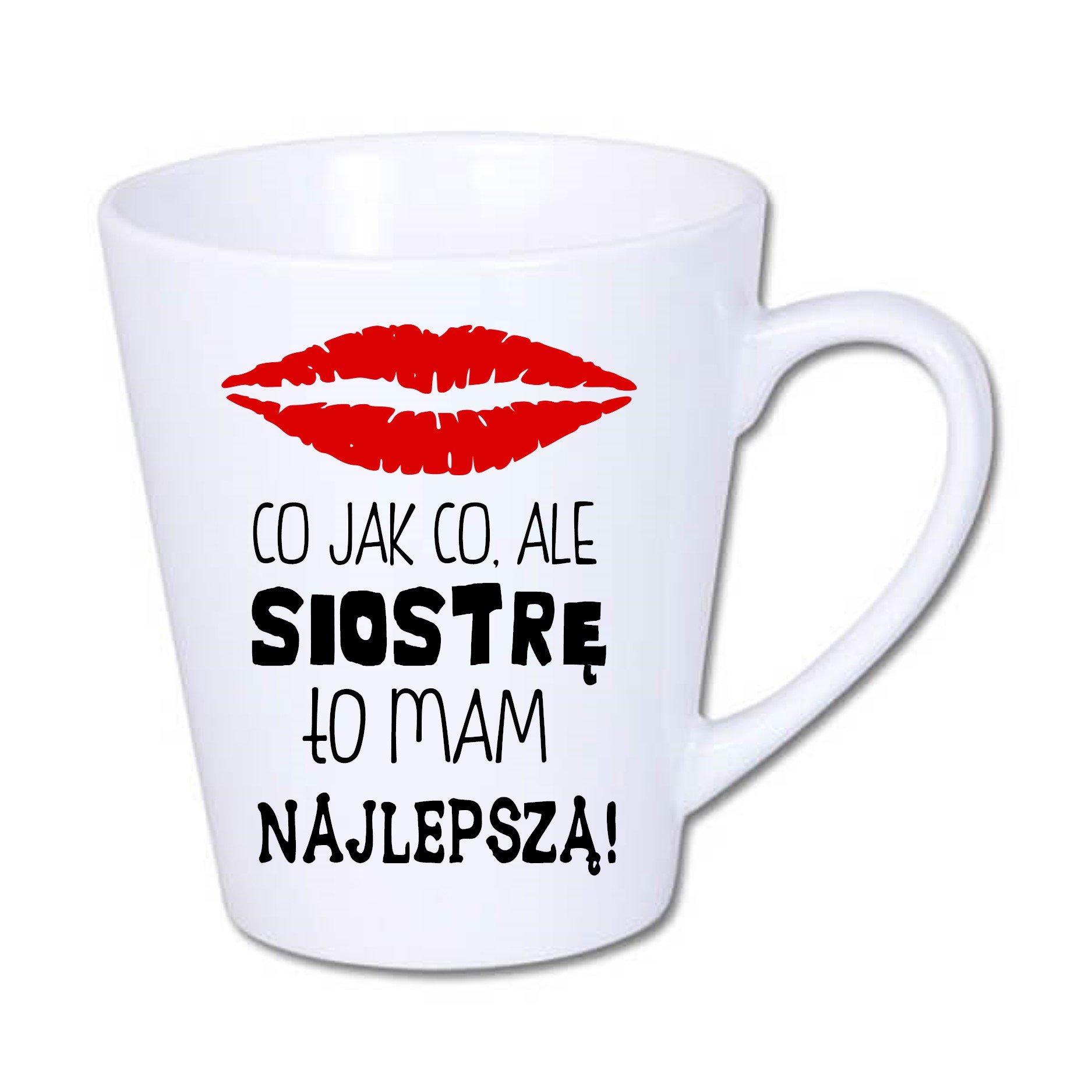 

Kubek latte dla siostry