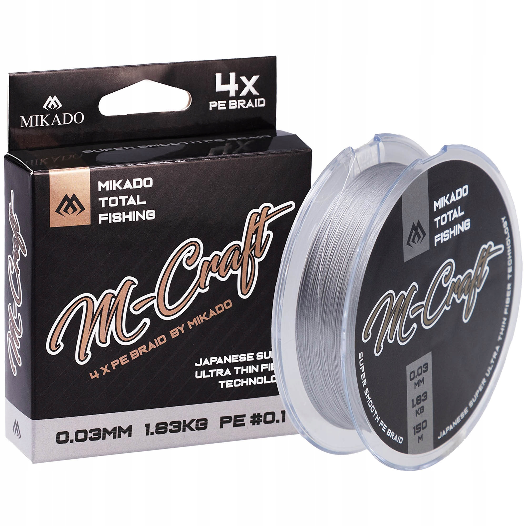 Plecionka Mikado M Craft Braid 0.03mm 1.83kg 150m Steel Gray