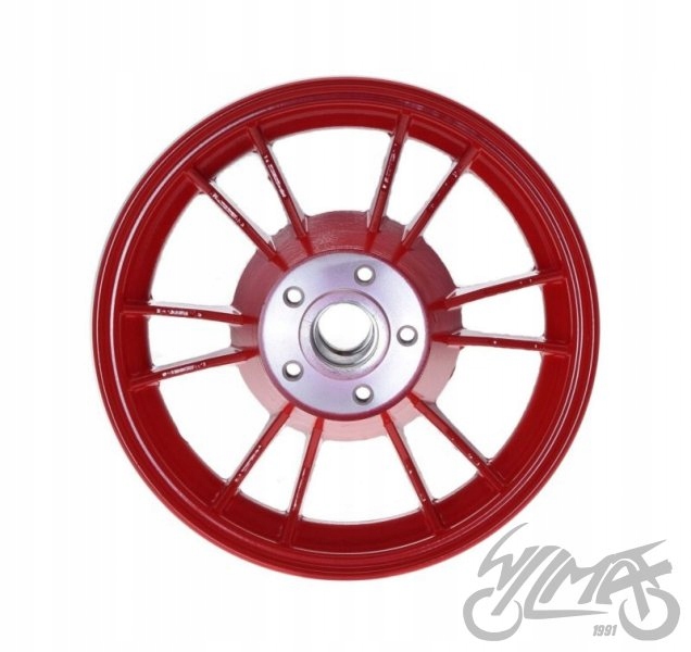KOŁO OBRĘCZ TYŁ PRZÓD 9 CALI MOTORYNKA CZERWONA Numer katalogowy części WZMOTO.PL IS8M22673