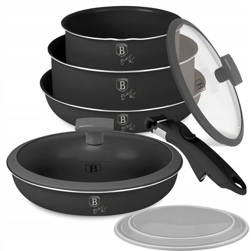 Súprava riadu s titánovým povrchom 9 ks Anthracite Collection