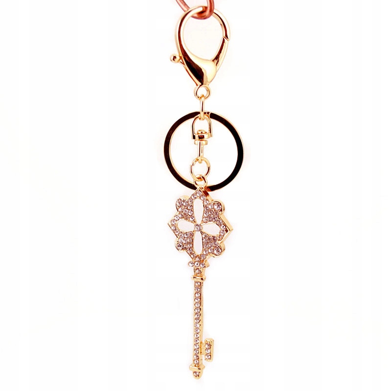 

Breloczek Brelok do kluczy Klucz Cyrkonie Złoty