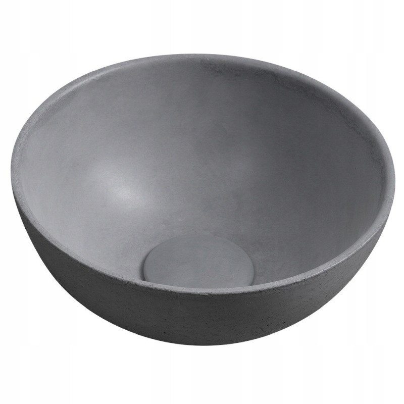 Sapho Minor betónová umývadlová doska, priemer 26 cm, šedá farba MR26017