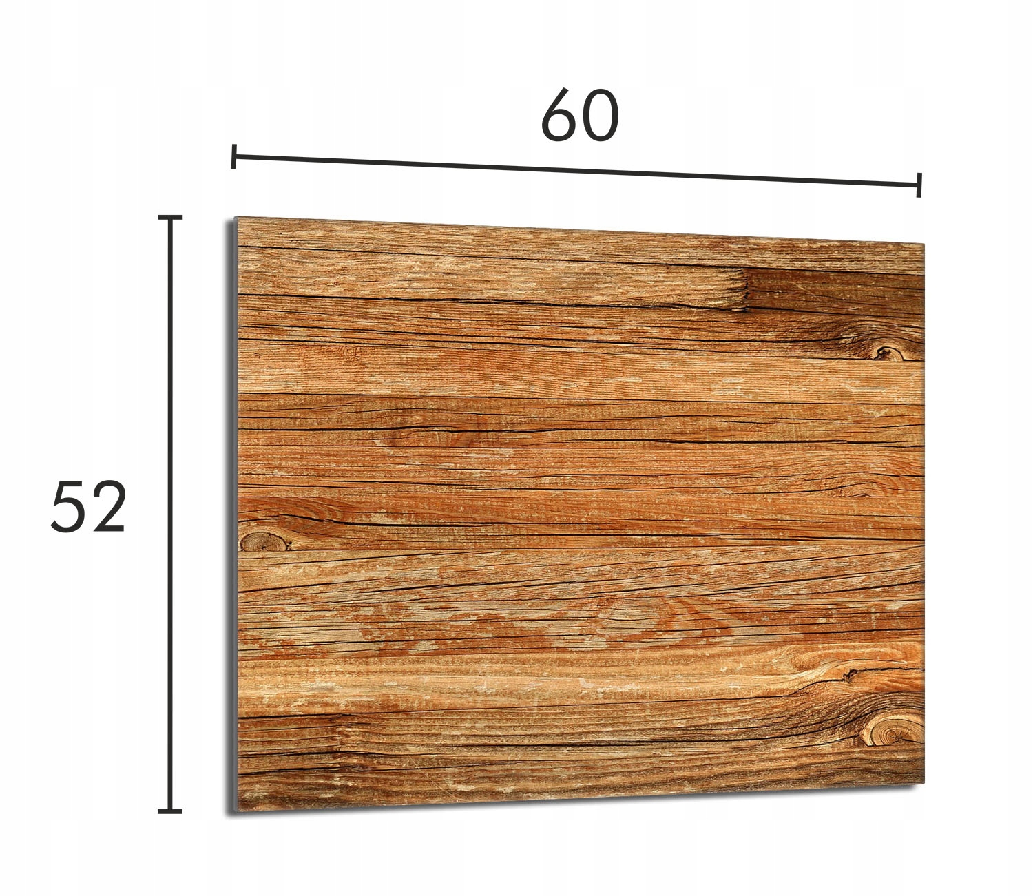 

Szklana płyta ochronna na kuchenkę 60x52 Drewno