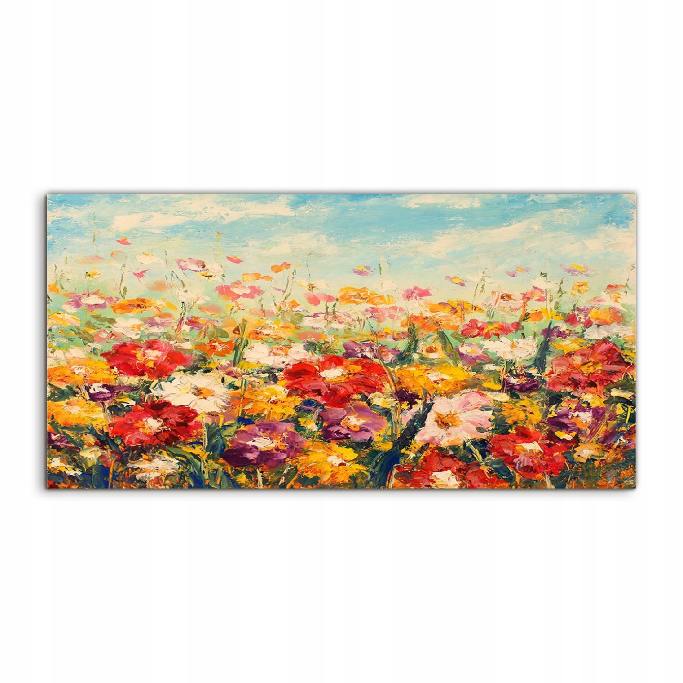 Obraz 100x50 s grafikou Kvety Pole Lúka na stenu