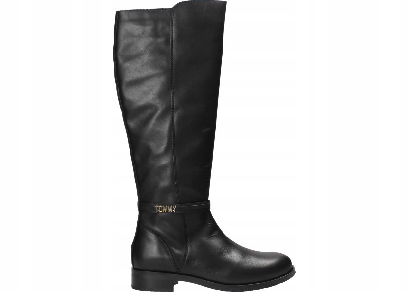 Tommy Hilfiger boty FW0FW05167 37 Block Branding ploché dlouhé kozačky