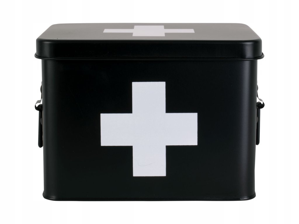 Kovová lékárnička present time, 21,5 x 15,5 x 16 cm, černá