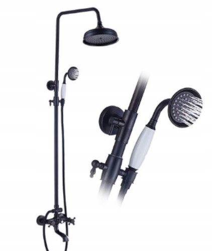 Sprchový Set, Dažďová Sprcha, Čierny Matný Výtok