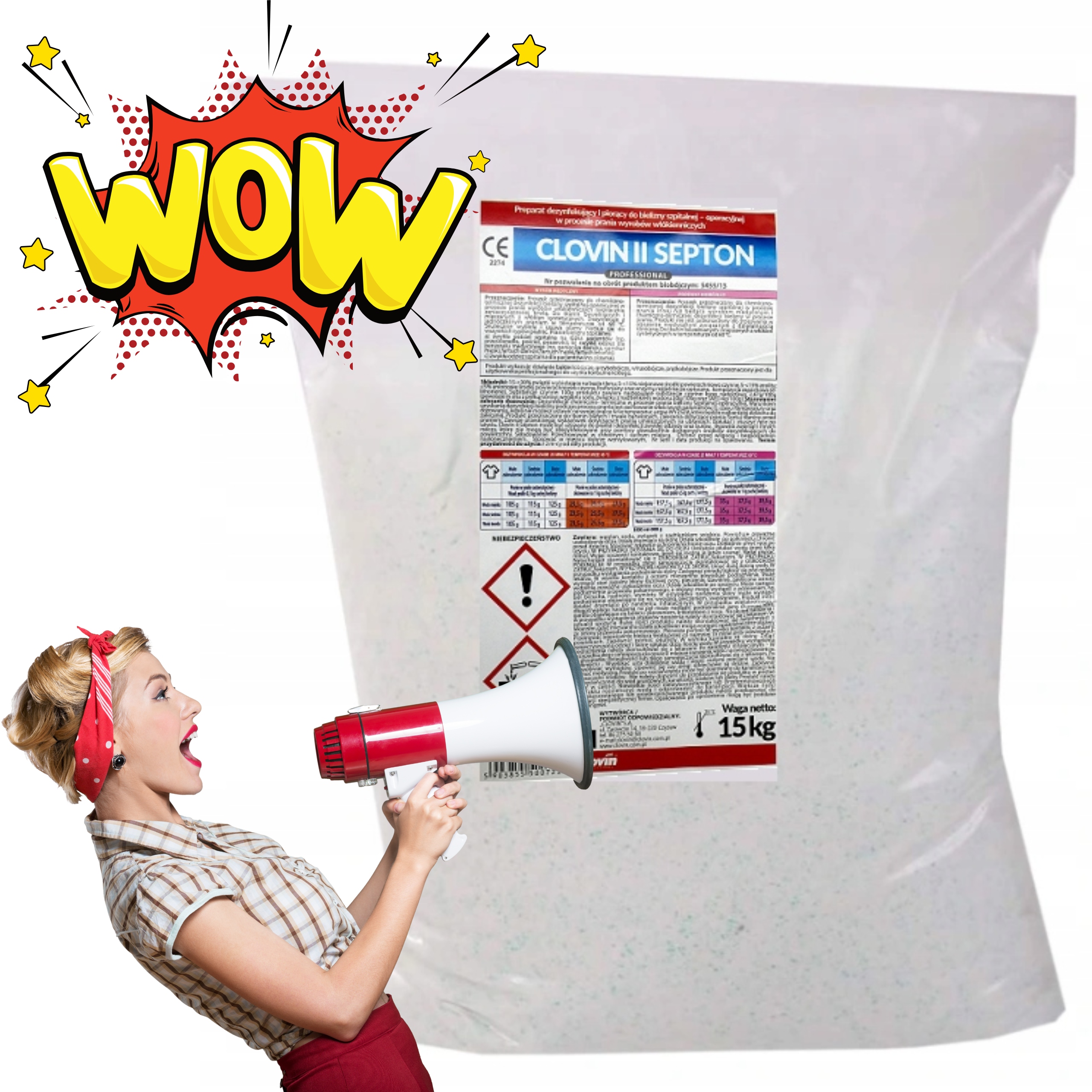 Septon Proszek do dezynfekcji i do prania 15kg Clovin II