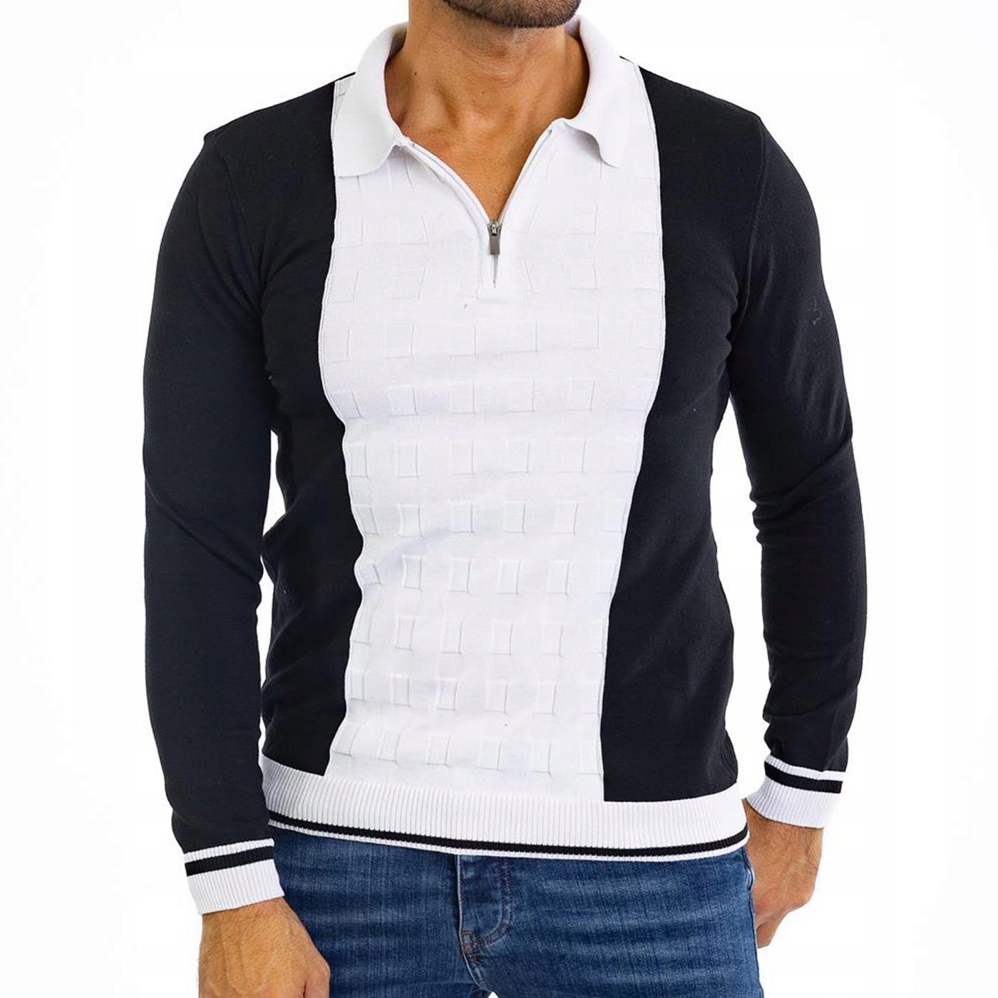 Pánský svetr Polo Bluza Pružný