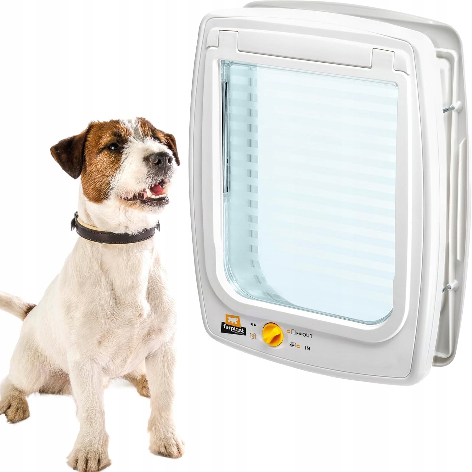 Levně Ferplast Swing 11 Dveře pro střední psy, velké kočky, 4-směrný vítr, bílé