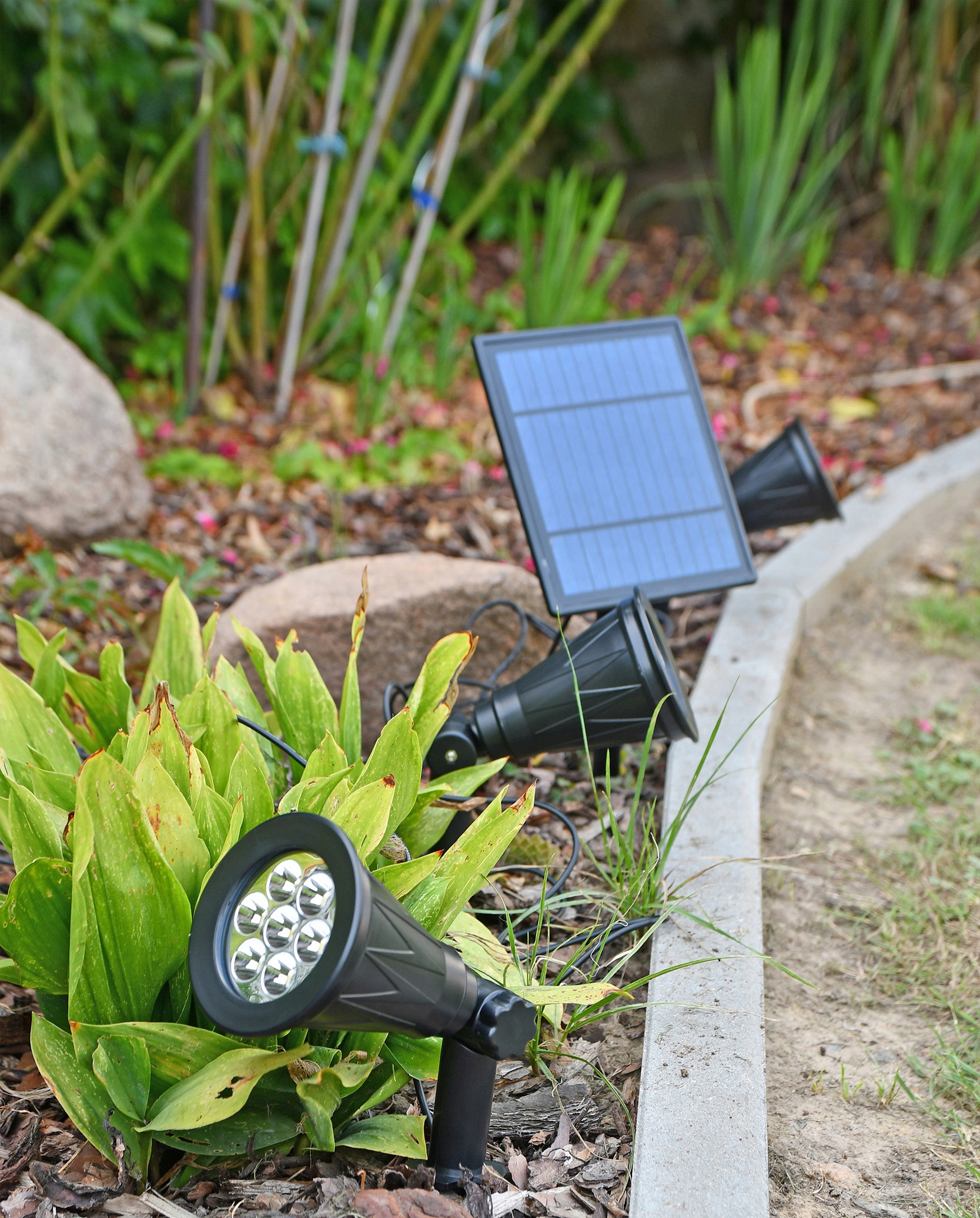 LAMPA SOLARNA LED OGRODOWA WBIJANA G104 (3x7W) 3K + GRATIS! Marka inna