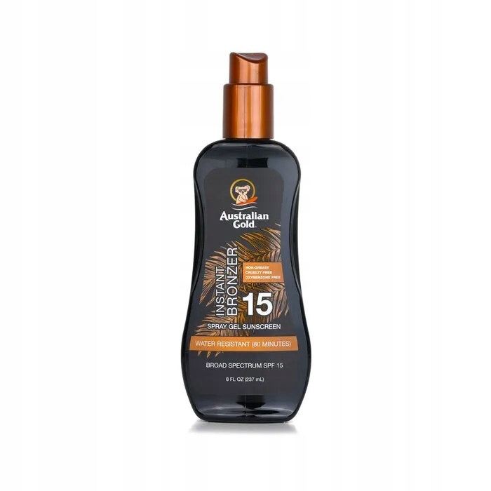 Australian Gold Instant Bronzer sprej na opalování s bronzerem SPF15 237 ml