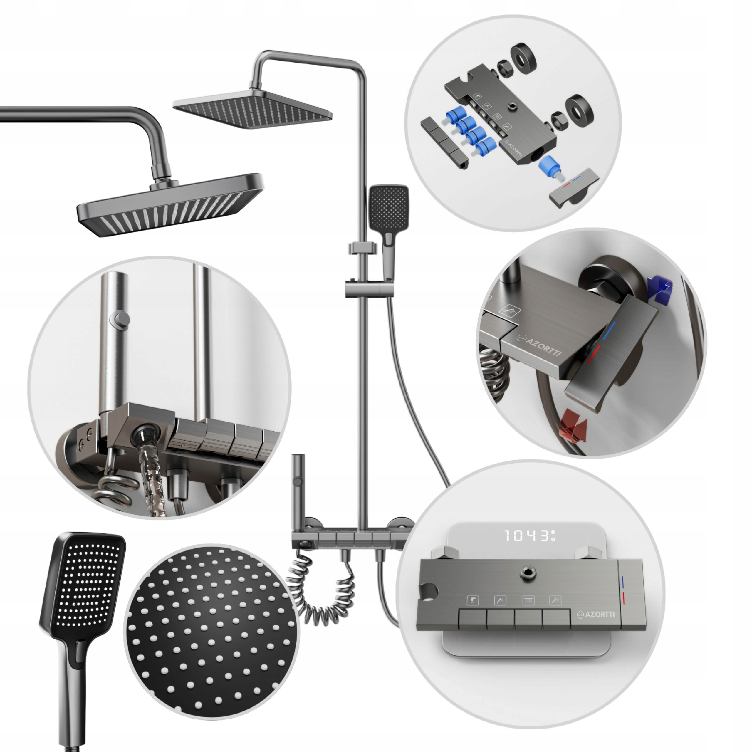 Sprchový Set Sprchový sloup Dešťová sprcha, koupelnová sprcha