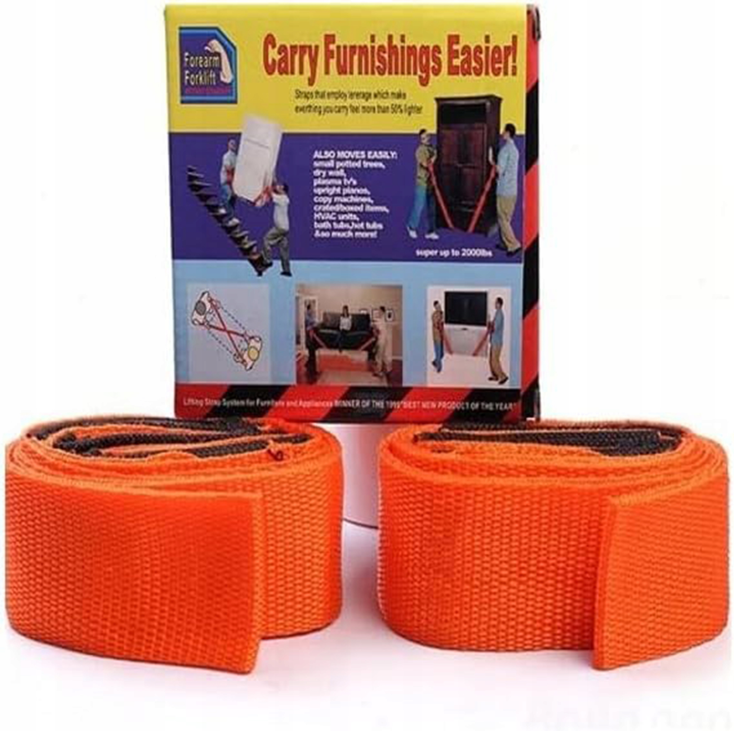 DWA WYTRZYMAŁE PASY TRANSPORTOWE DO PRZENOSZENIA MEBLI RZECZY PRZEPROWADZKI Długość (cm) 250