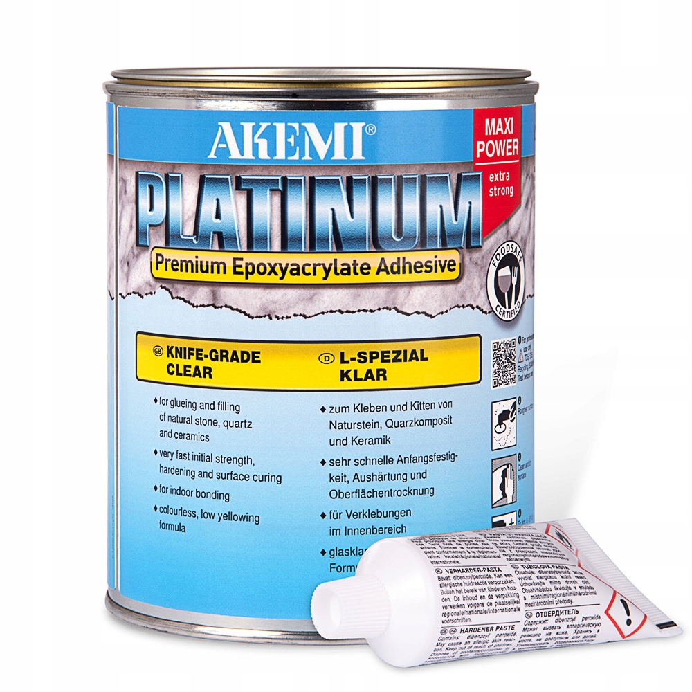 Akemi Platinium Bezbarvá Akrylová Pryskyřice Epoxy Pro Sintrovaný Gresový Kámen