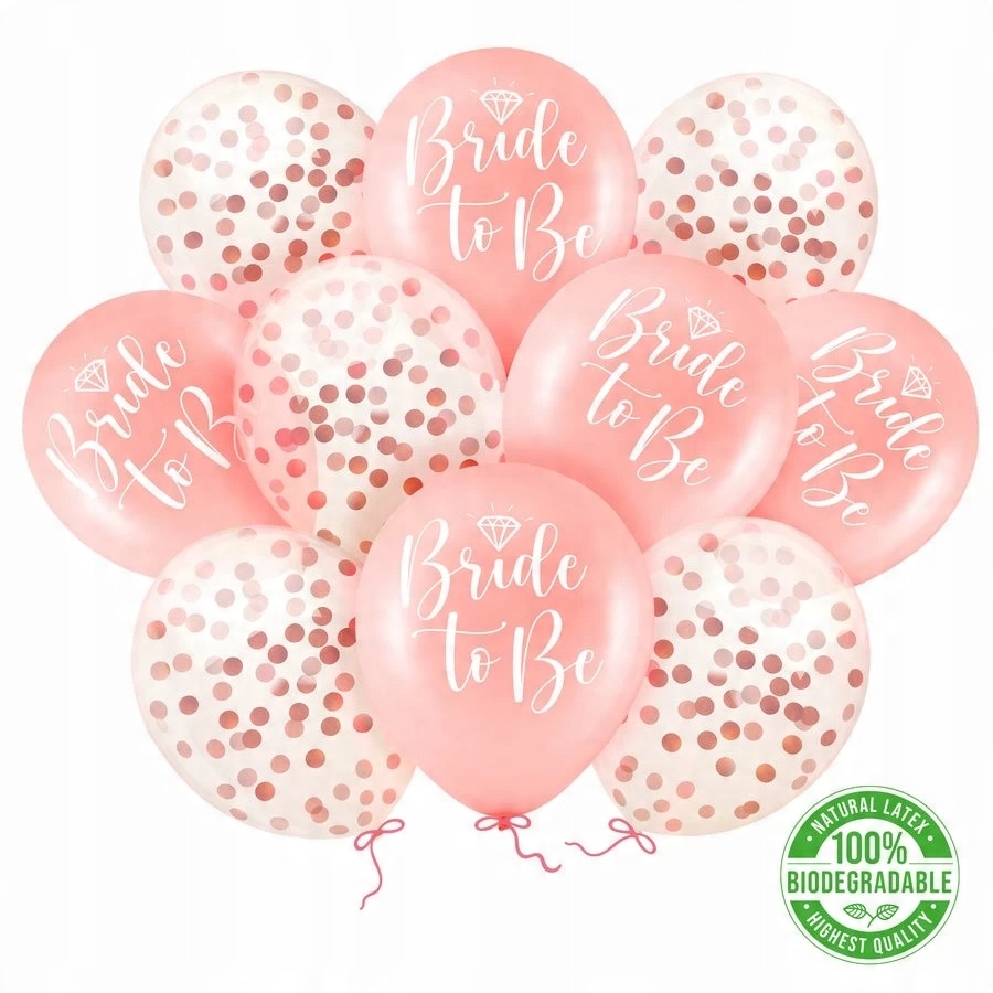 

Balony Bride to be rose gold 30cm 10szt Wieczór