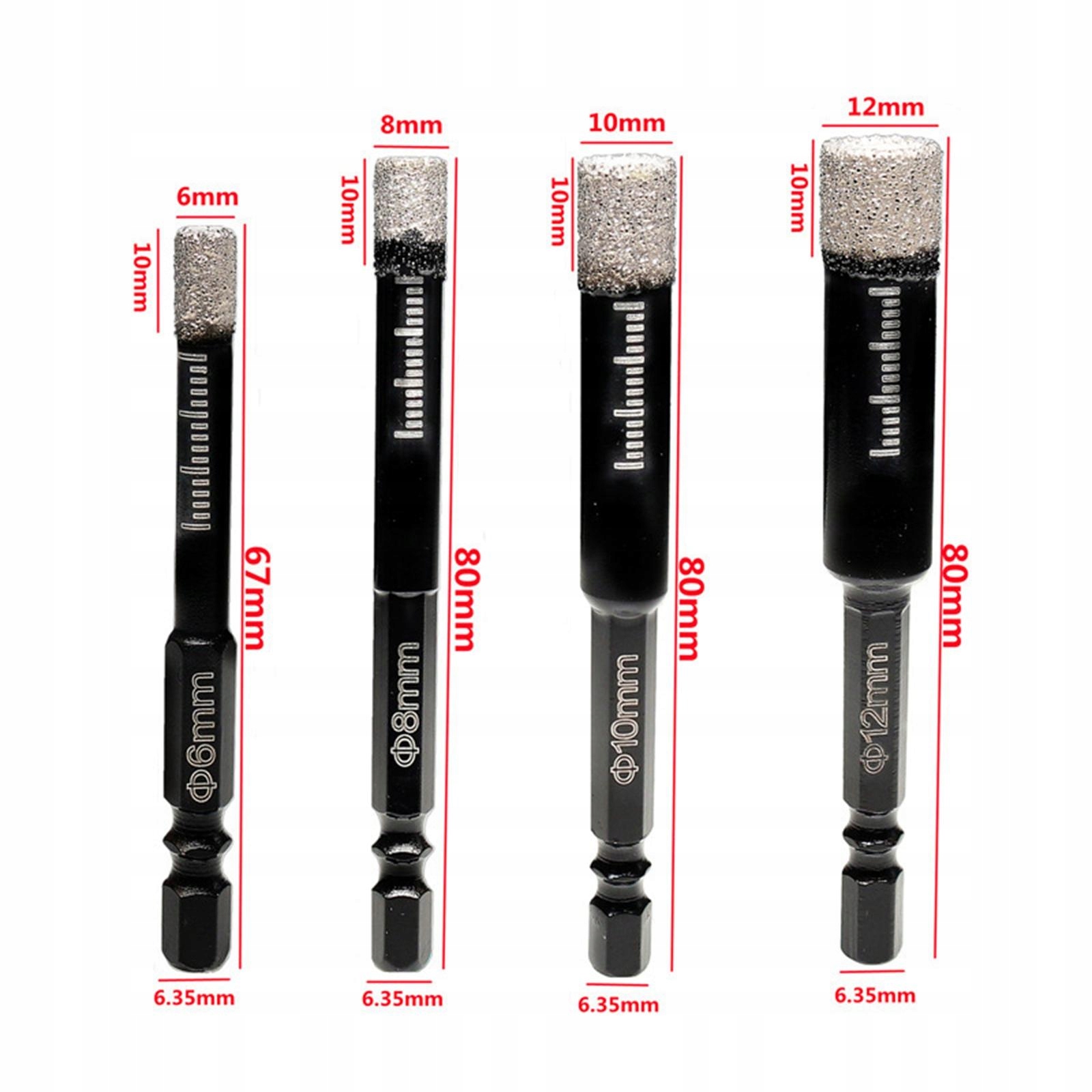 Wiertła diamentowe lutowane Hex Diamond 6 8 10 12mm Kod producenta aixuan-73024460