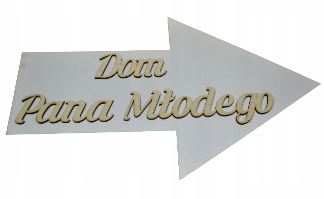 

Drogowskaz Ślubny Dom Panny Pana Młodego 40cm 3D