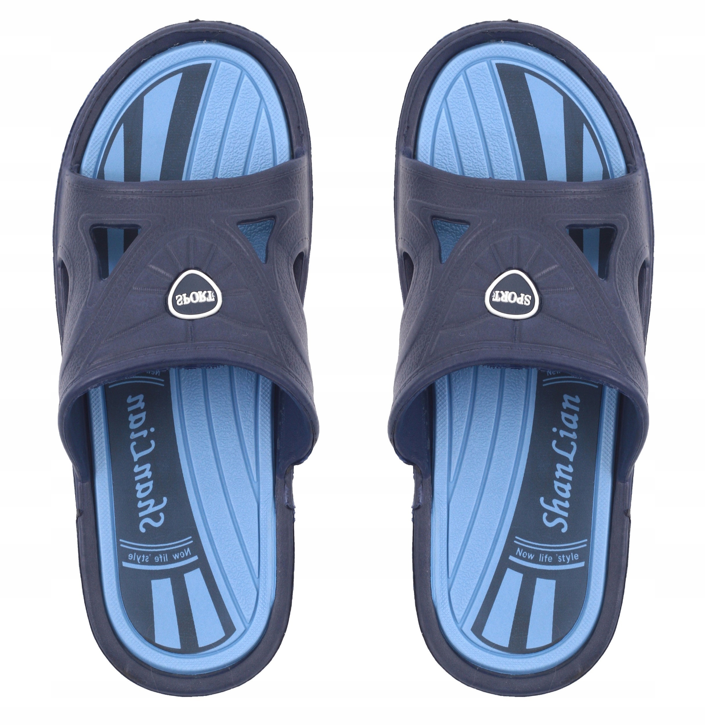 KLAPKI MĘSKIE BASENOWE LEKKIE SPORTOWE PIANKA MIĘKKIE Długość wkładki 29 cm