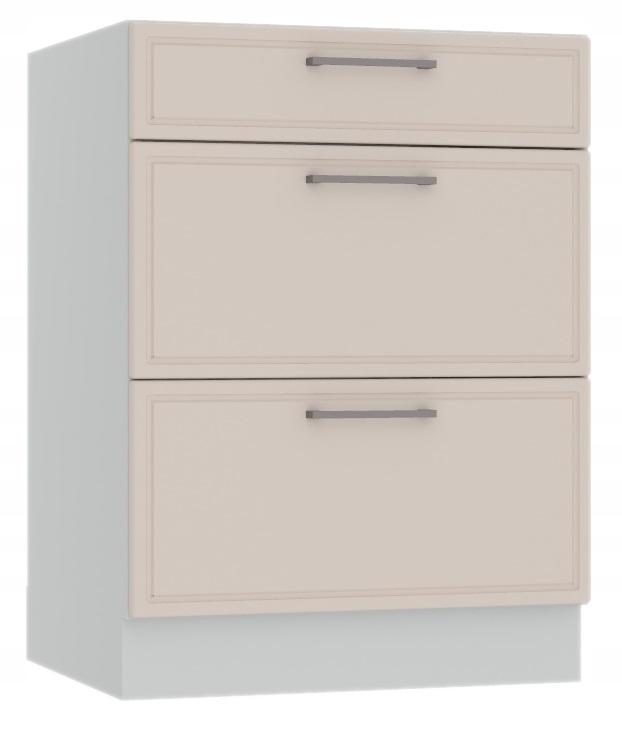 Szafka kuchenna stojąca na nóżkach z szufladami 60x50 BEŻOWY MAT