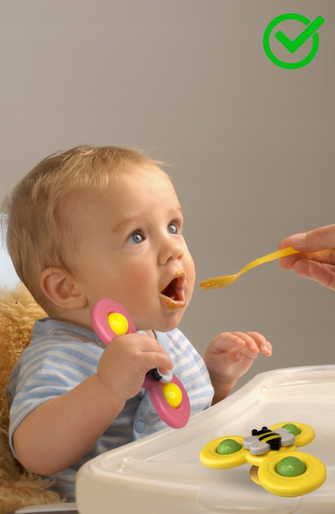 ZESTAW FIDGET SPINNER PRZYSSAWKA DZIECI NIEMOWLĄT SPINNERY KOLOROWE ZABAWKA Wiek dziecka 6 m +