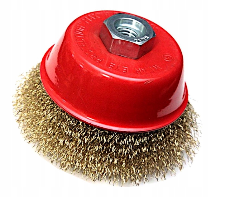 SZCZOTKA DRUCIANA DOCZOŁOWA DRUT MOSIĄDZ M14 100mm