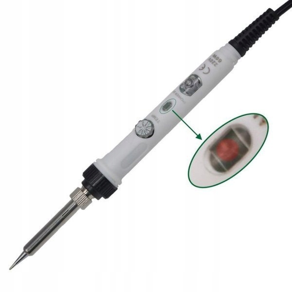 Lutownica z wyłącznikiem 230V 60W - regulacja temperatury 200-480stC Model 60W