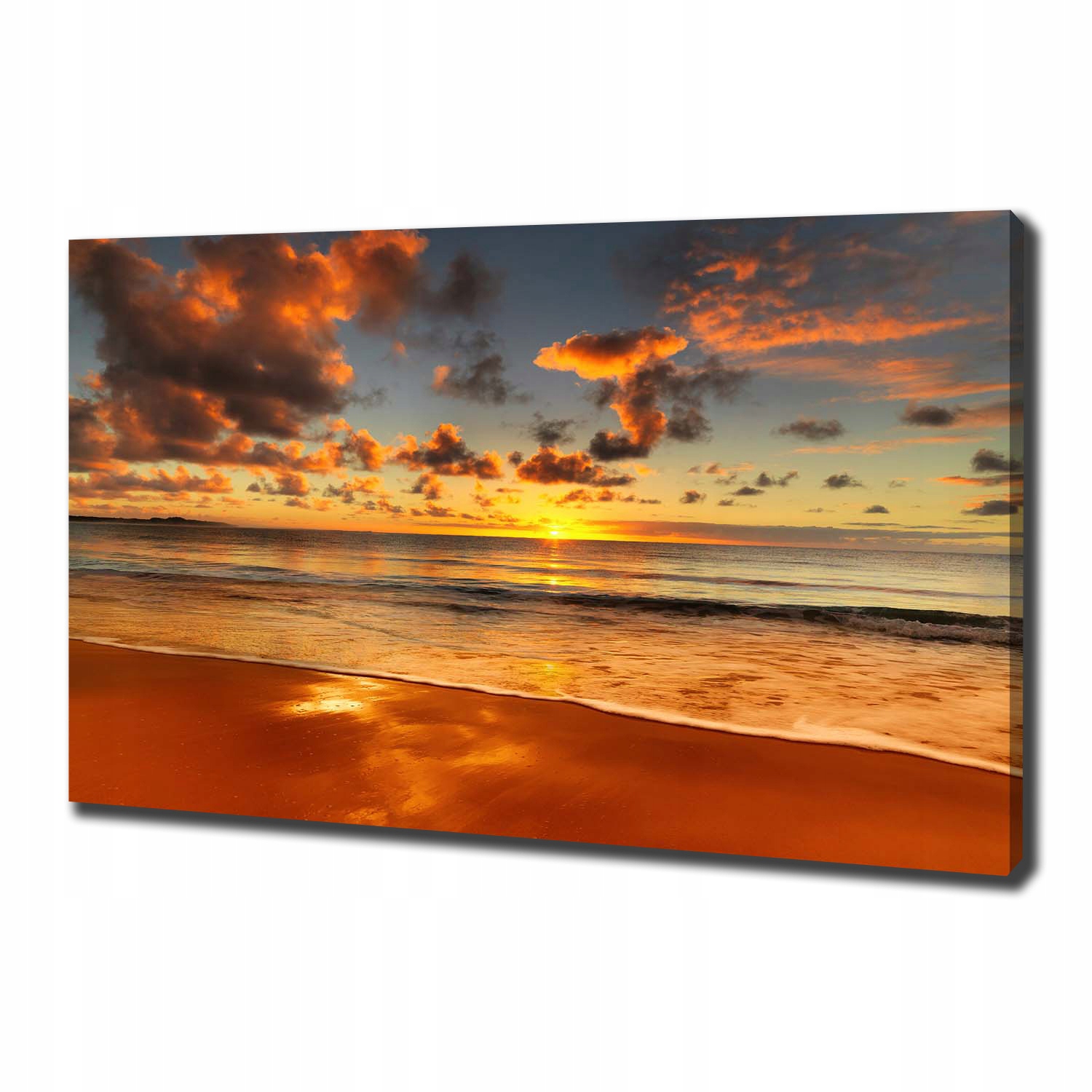 

Foto obraz na płótnie Zachód słońca plaża 100x70cm
