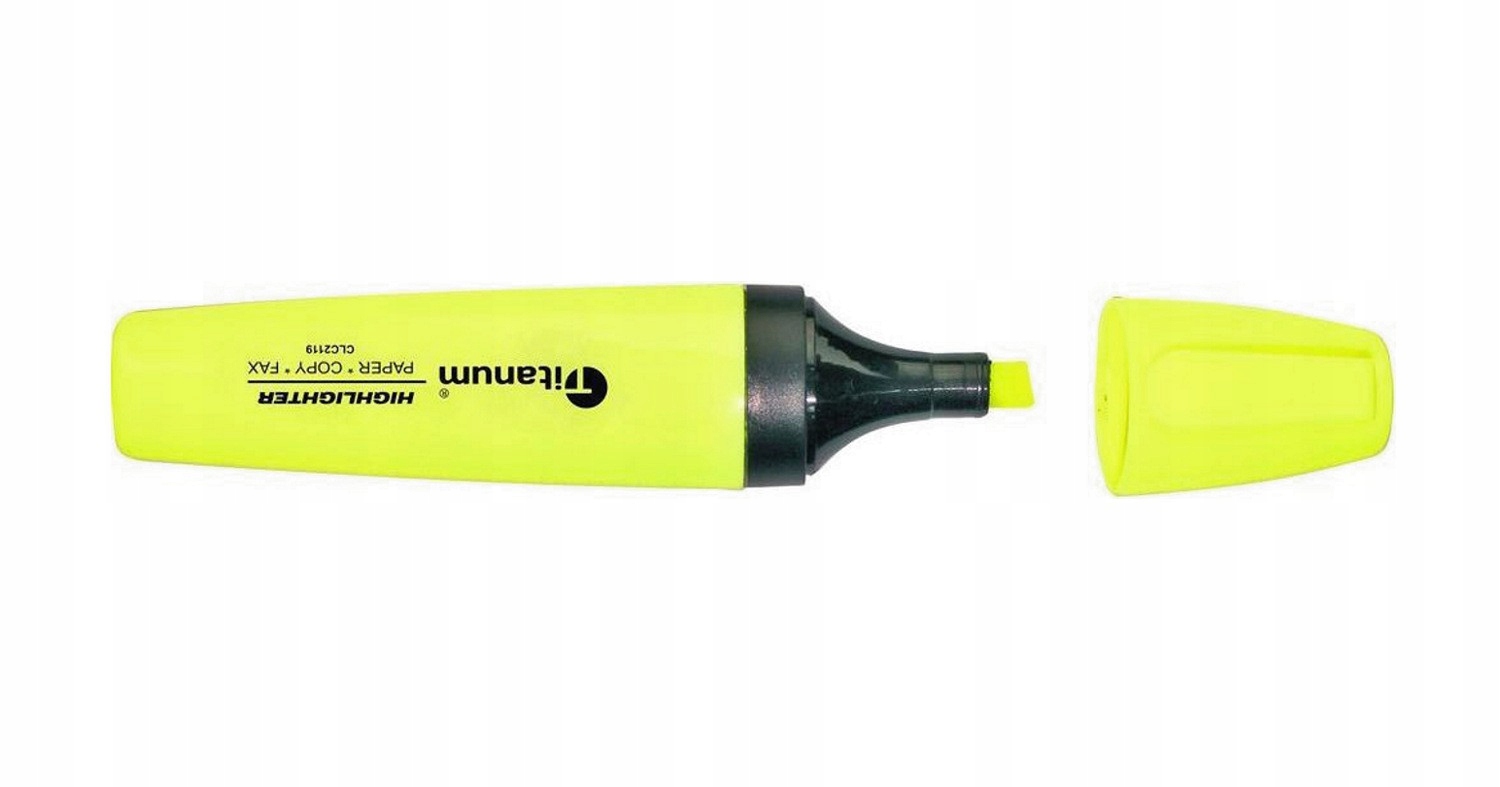 

Zakreślacz ścięta końcówka 1-5 mm Titanum Żółty