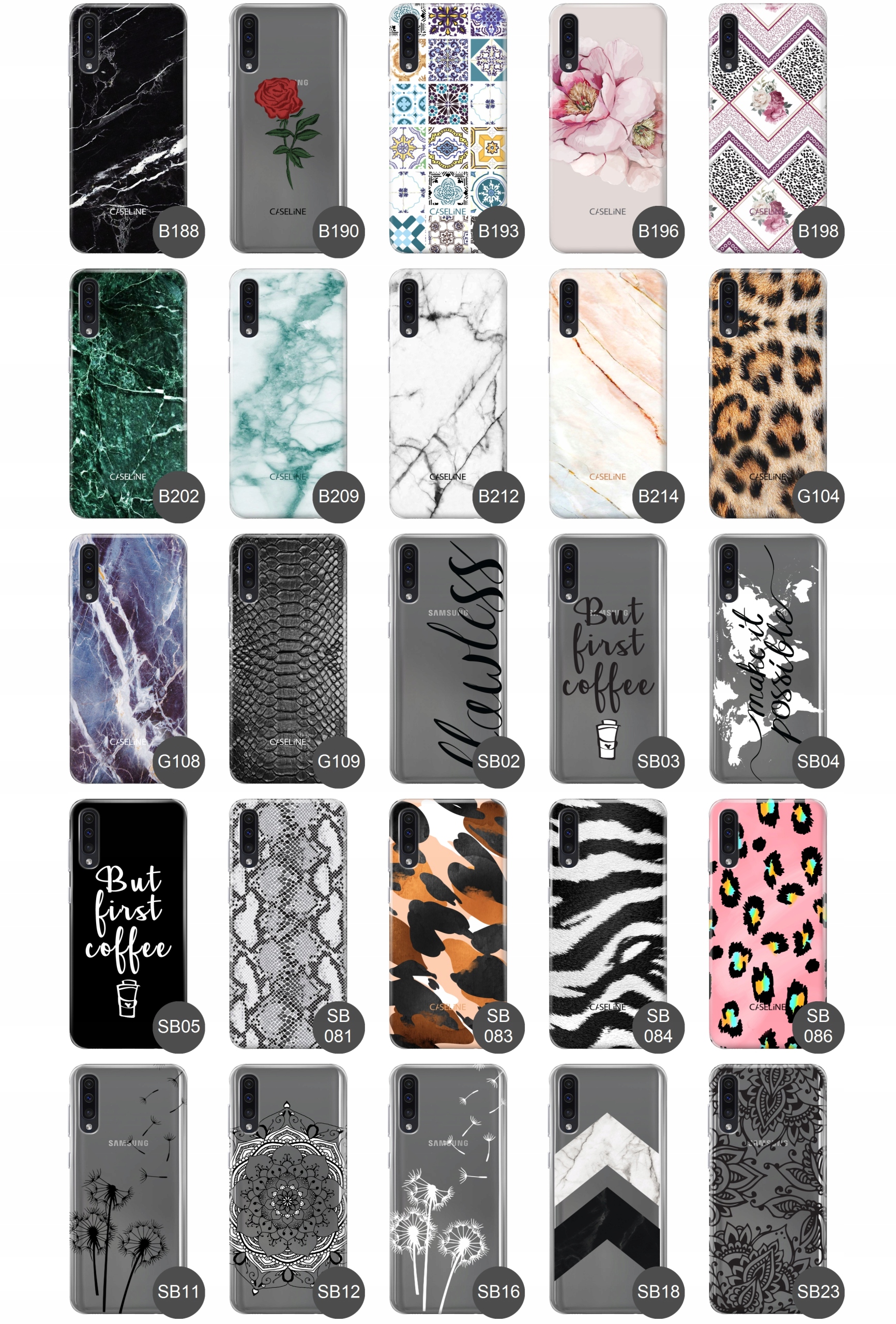 etui slim case guma do Samsung A70 wzory