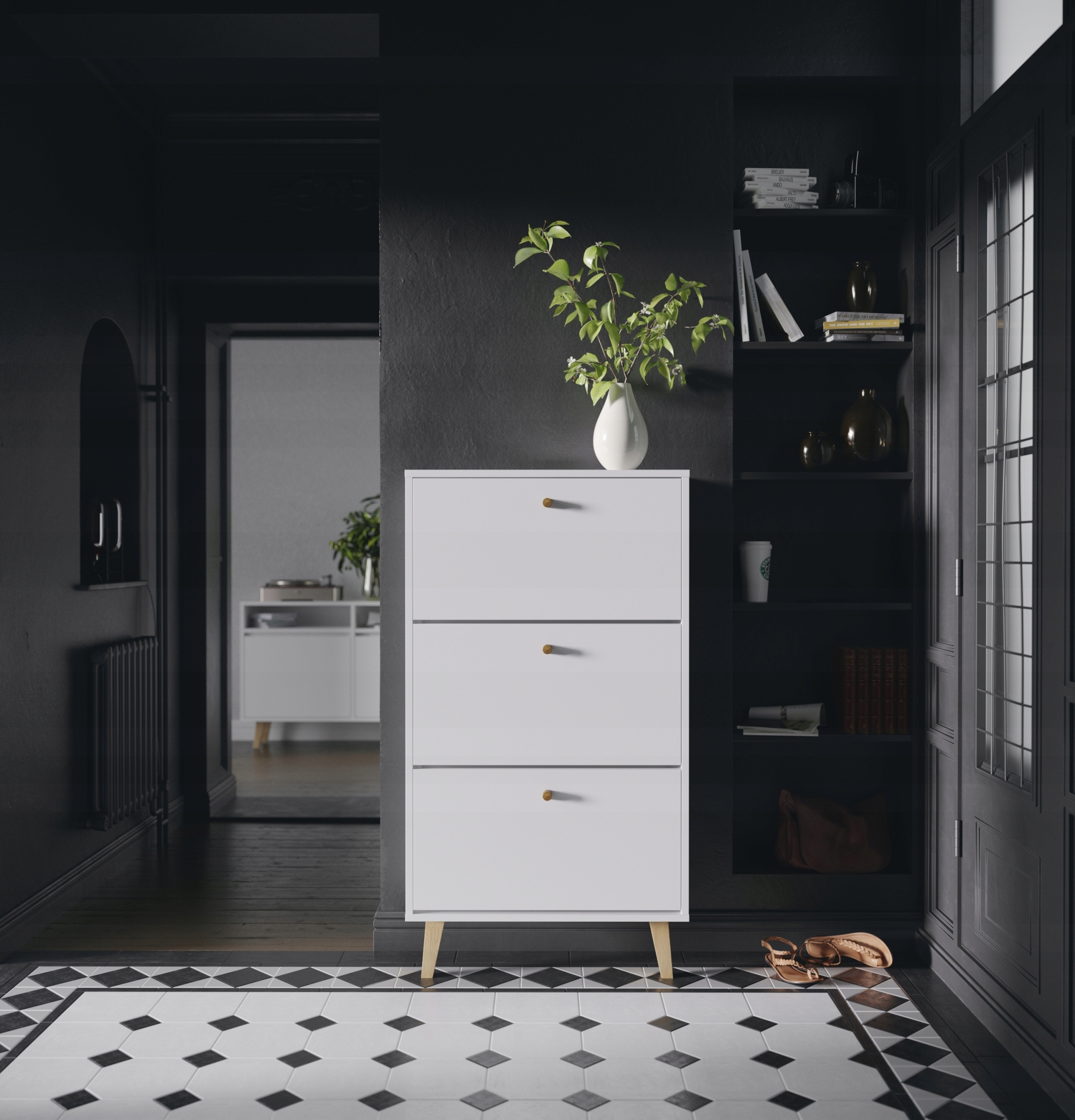 SZAFKA NA BUTY KLAPOWA SBK6F 100CM FENRIS Marka Górna Półka