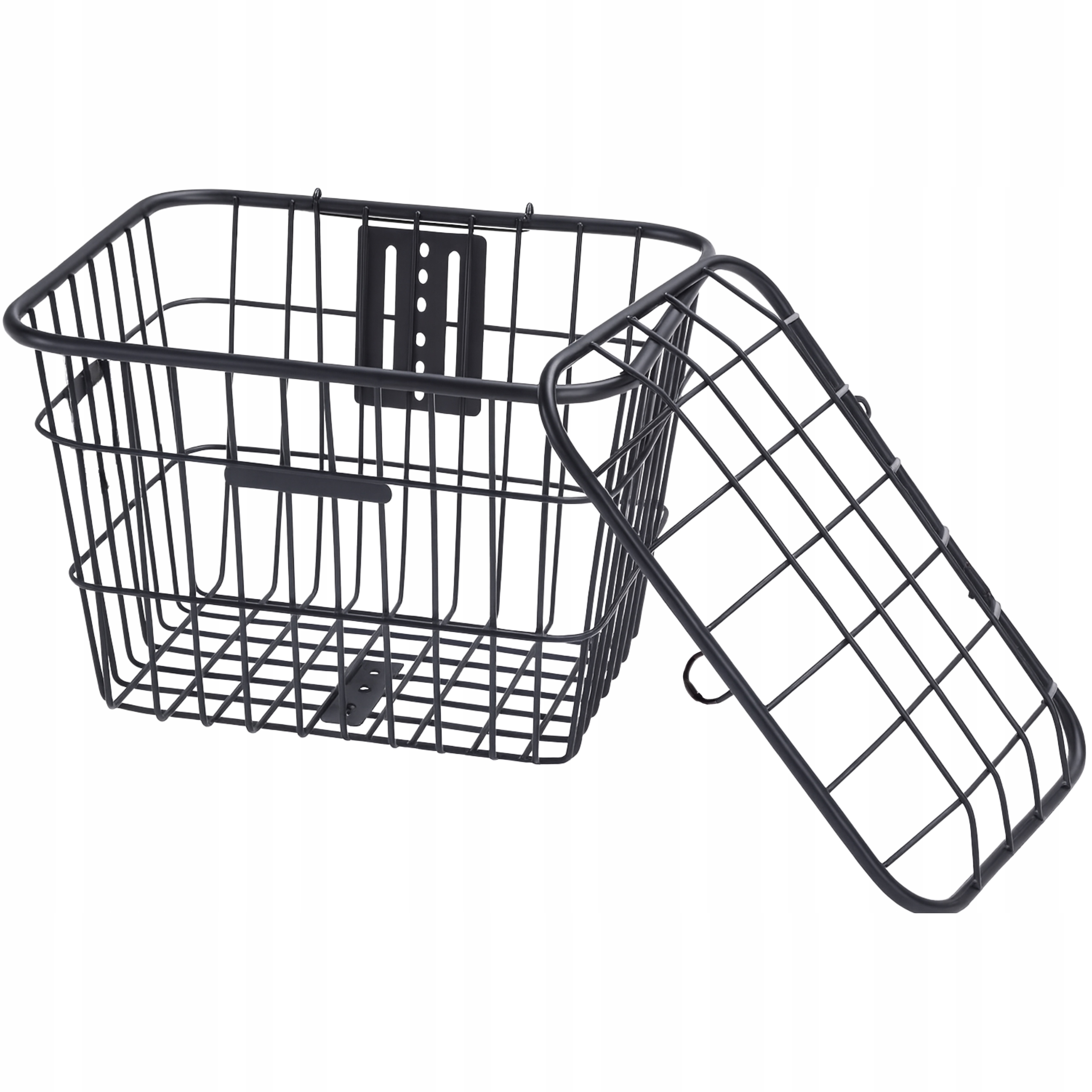 KOSZYK ROWEROWY TYLNY Z POKRYWKĄ ZABEZPIECZAJĄCĄ NA BAGAŻNIK METALOWY KOSZ Kod producenta Gearox  KOSZ ROWEROWY METALOWY NA BAGAŻNIK