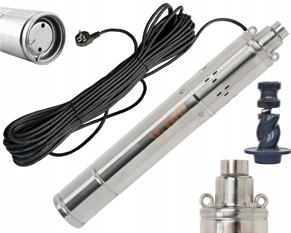Ponorné čerpadlo šroubové 3" Sqibo 0,37 kW, 230 V kabel 15 m 30 l/min 1800 l