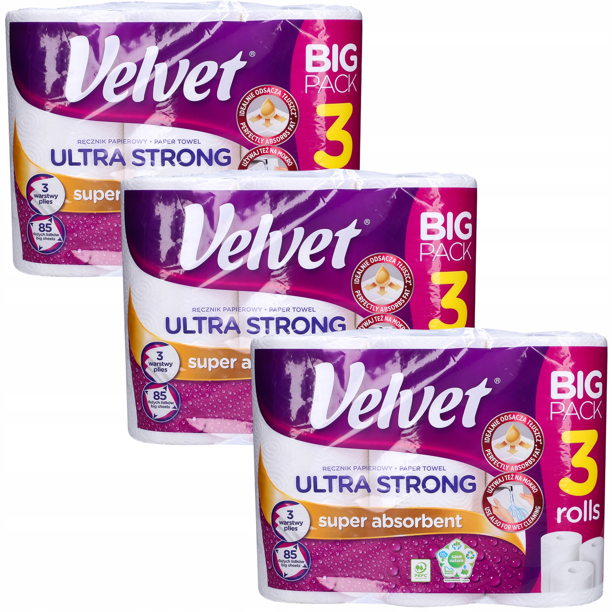 

Ręcznik papierowy ręczniki Velvet Ultra Strong 9sz