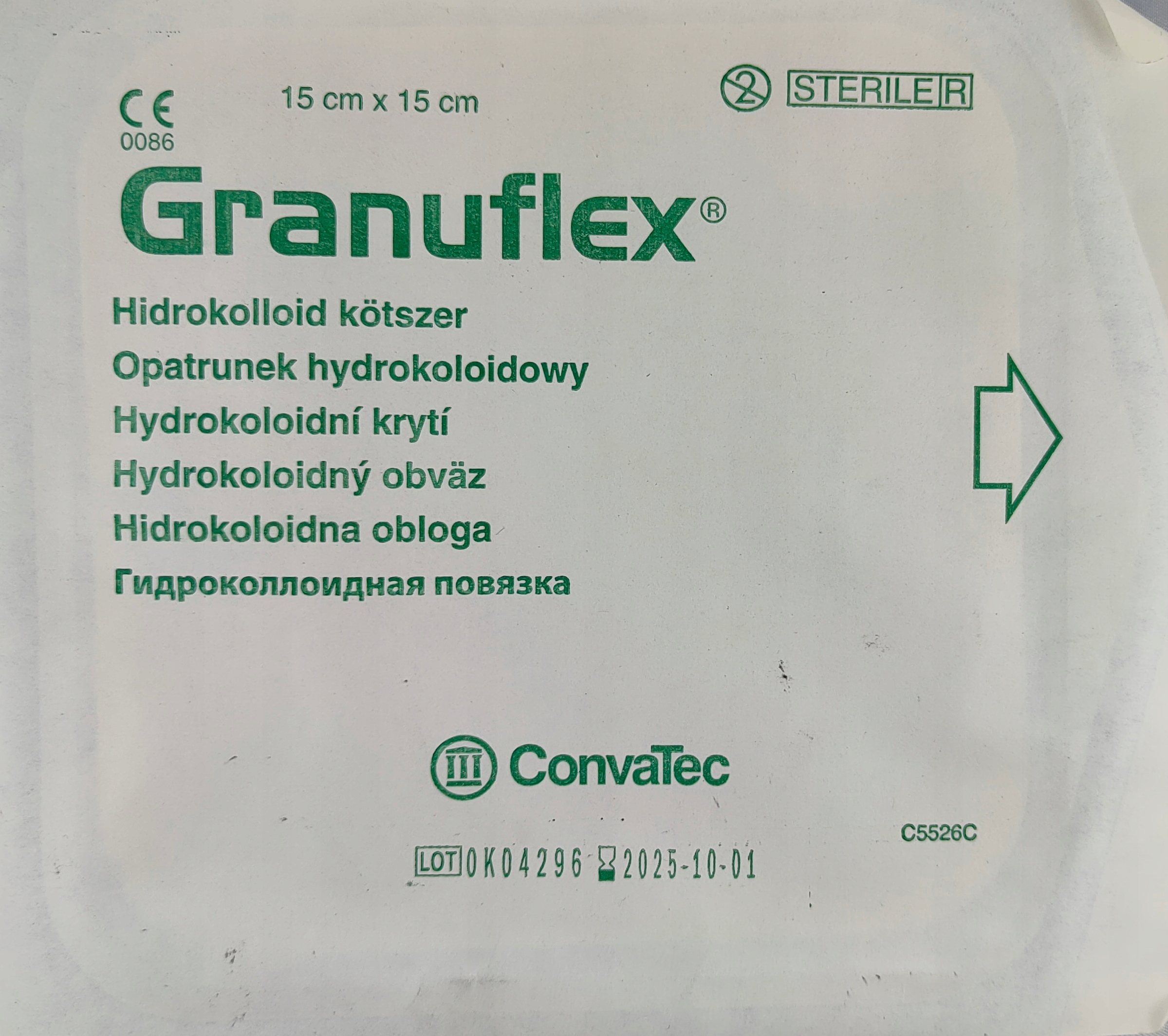

Granuflex hydrokoloidowy opatrunek 15x15cm 1 szt.