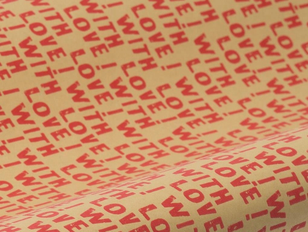 OZDOBNY PAPIER PREZENTOWY ECO "WITH LOVE"
