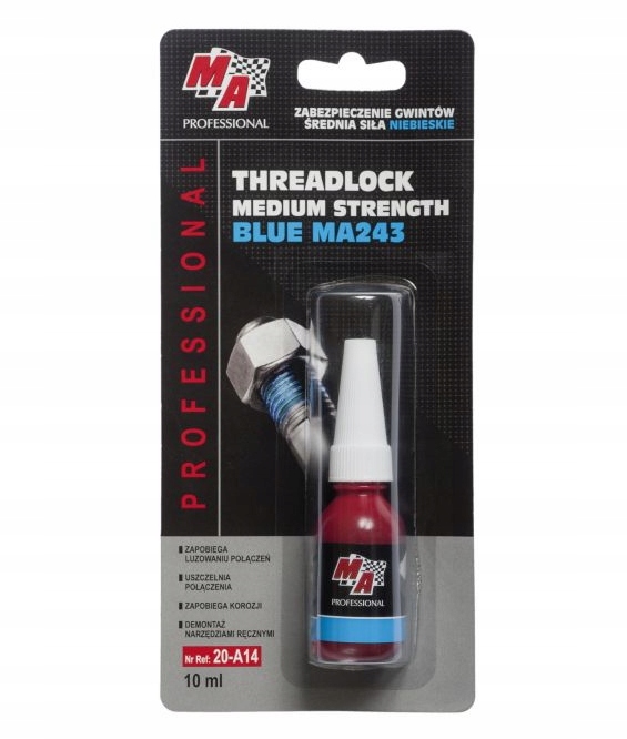 

Klej do Gwintów - średnia siła - Niebieski 10ml