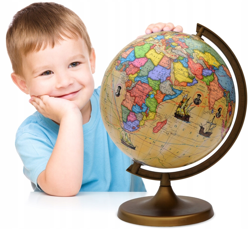 Globus TRASAMI ODKRYWCÓW 220mm + karton 22 NA PREZENT polityczny polski