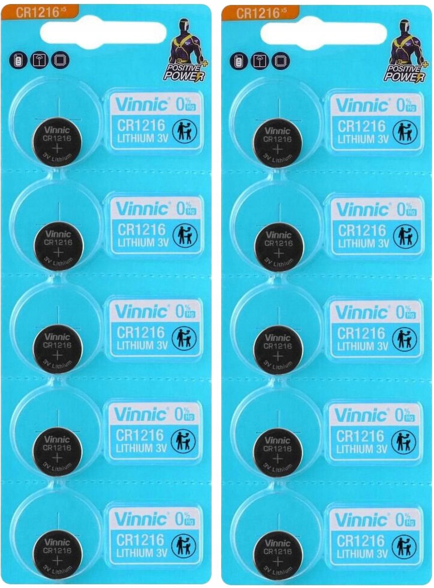 10x Bateria Litowa Vinnic CR1216 Cr 1216 DL Ecr