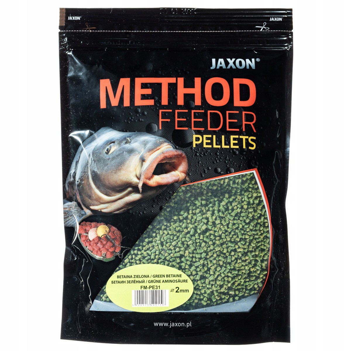 Pellet Jaxon Method 2MM Betaina Zielona 500G