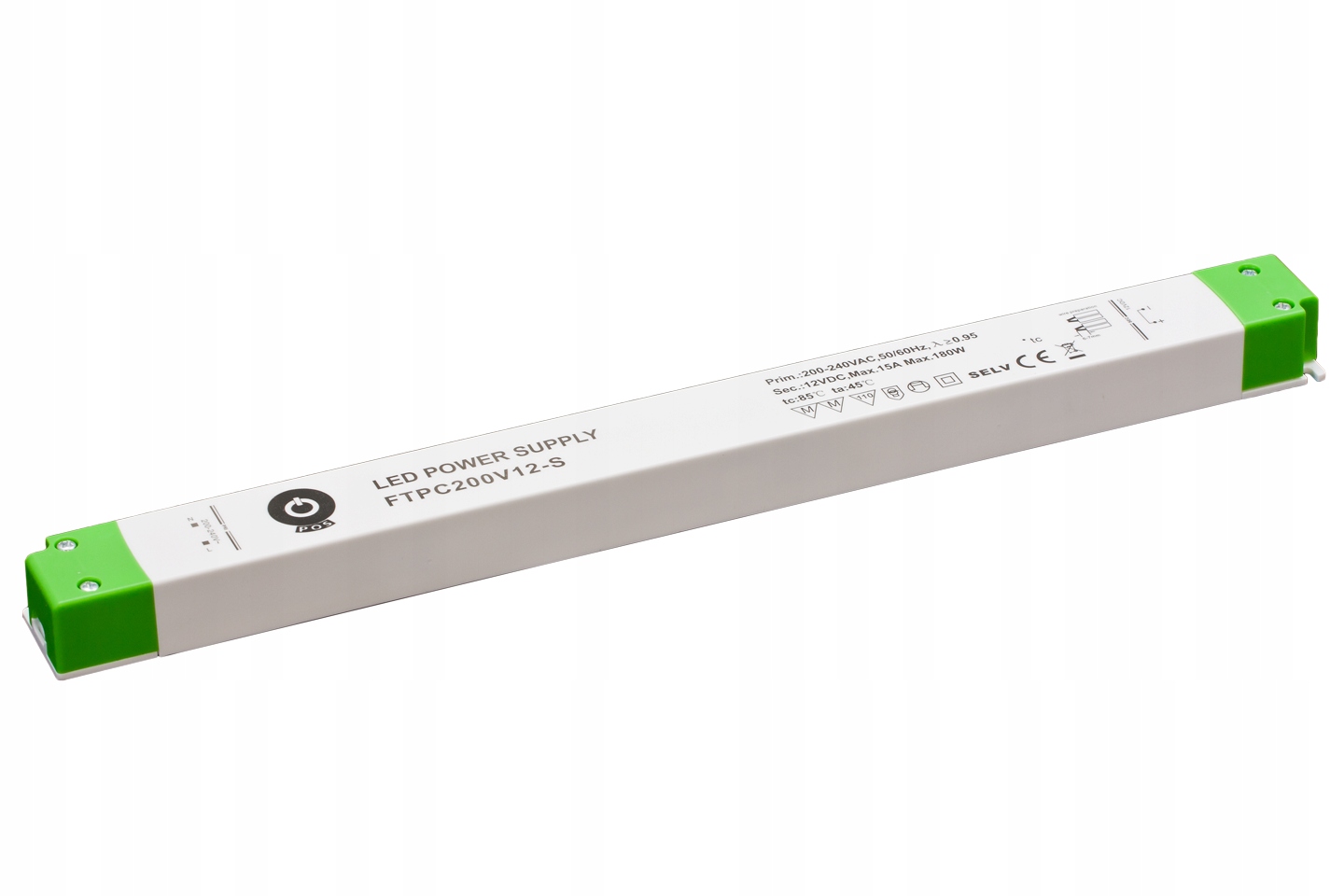 FTPC200V12-S: FTPC200V12-S: Led zdroj 12V 15A 180W CV plastová obouda