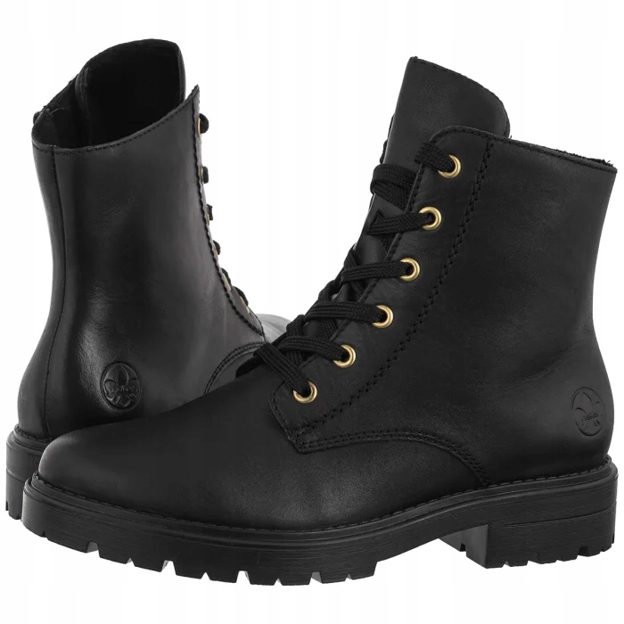 Dámské kožené Kotníkové Boty Trapery Rieker černé Z2841-00 černé