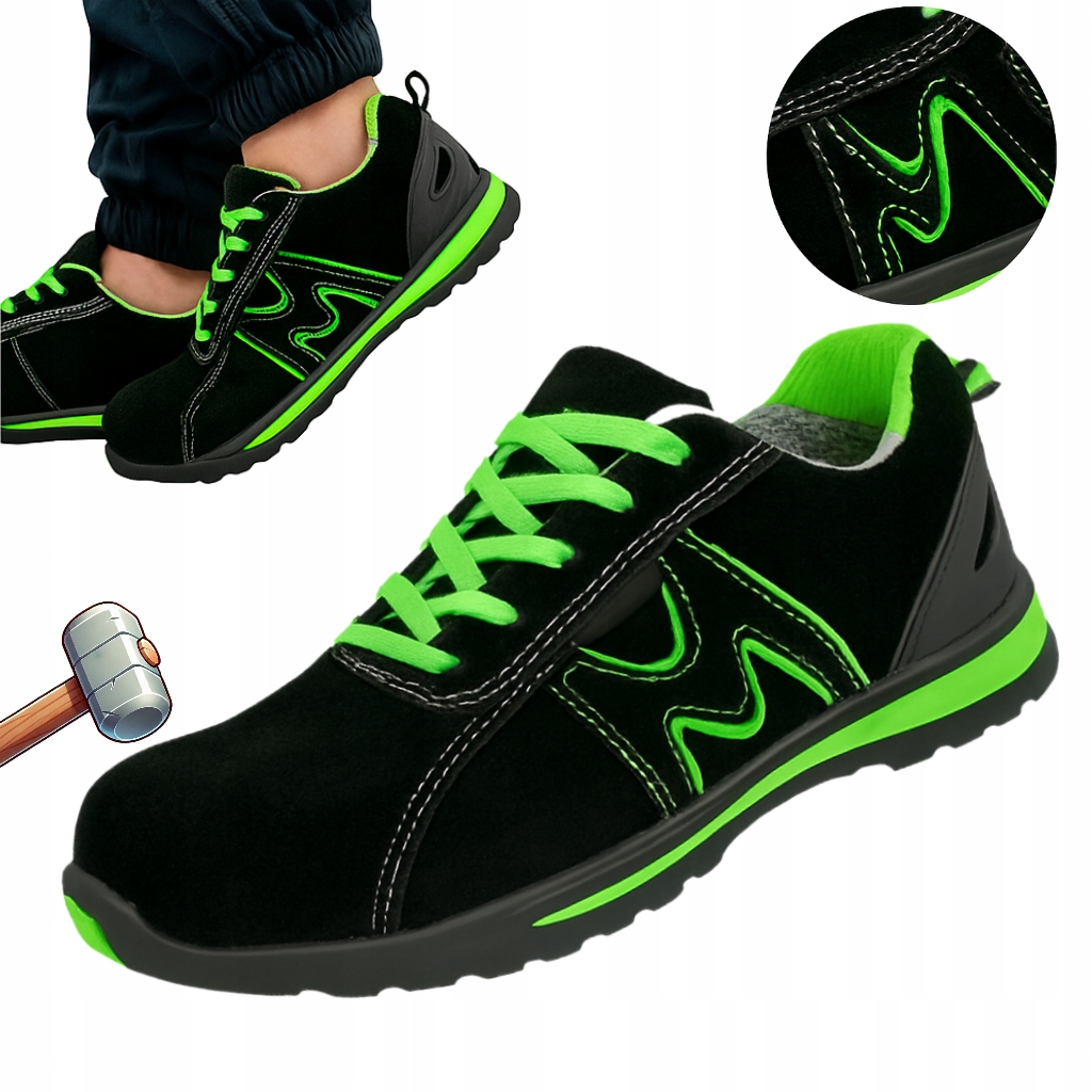 BUTY ROBOCZE Z PODNOSKIEM PÓŁBUTY MĘSKIE OCHRONNE LEKKIE BHP WYGODNE r.45