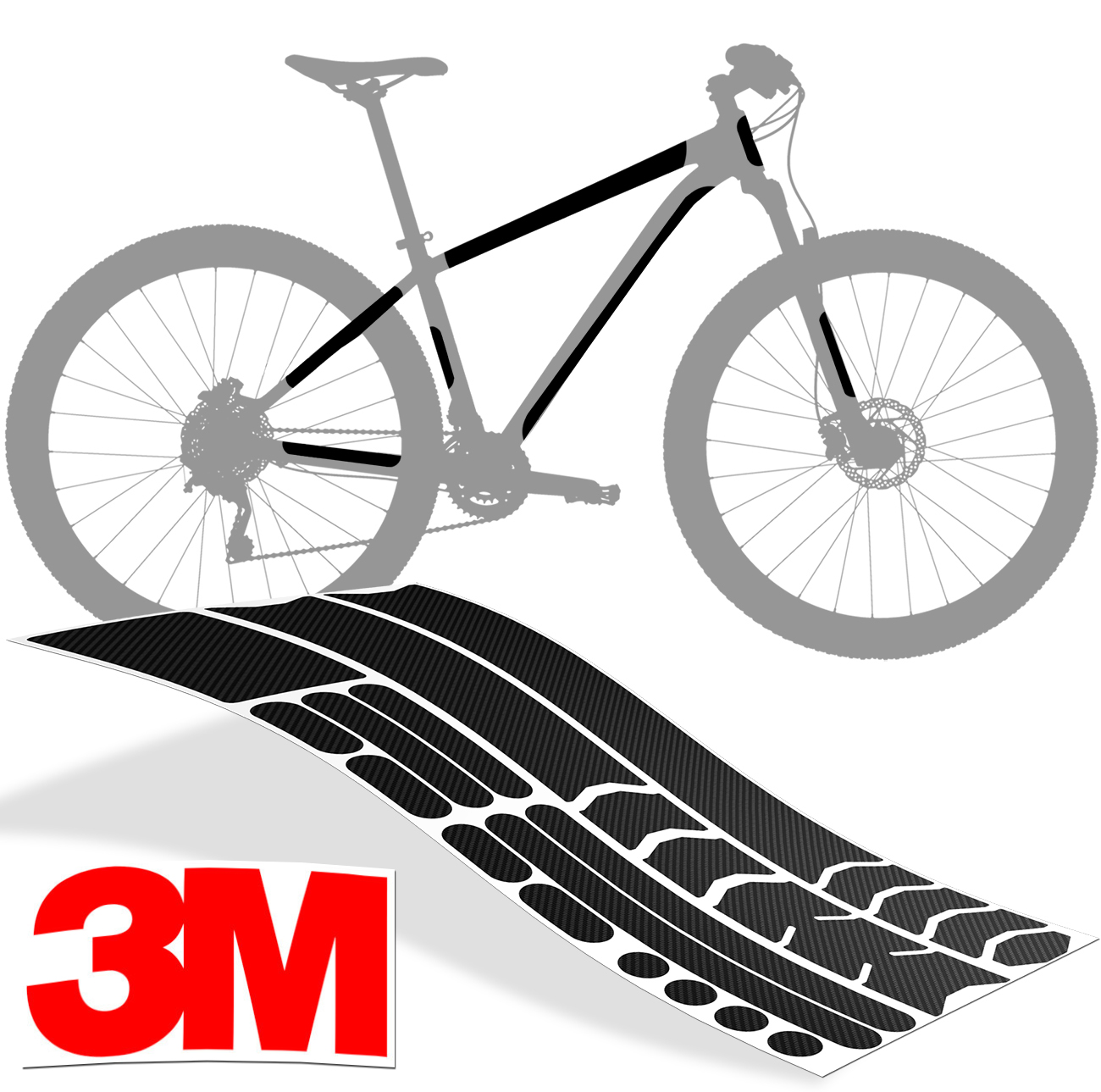 

3M Folie Ochronne Na Rower 22 szt 58x22cm Modułowe
