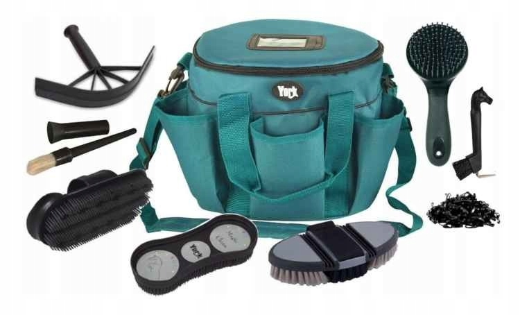 Zestaw szczotek dla konia z torbą do przechowywania pielęgnacja konia kuca