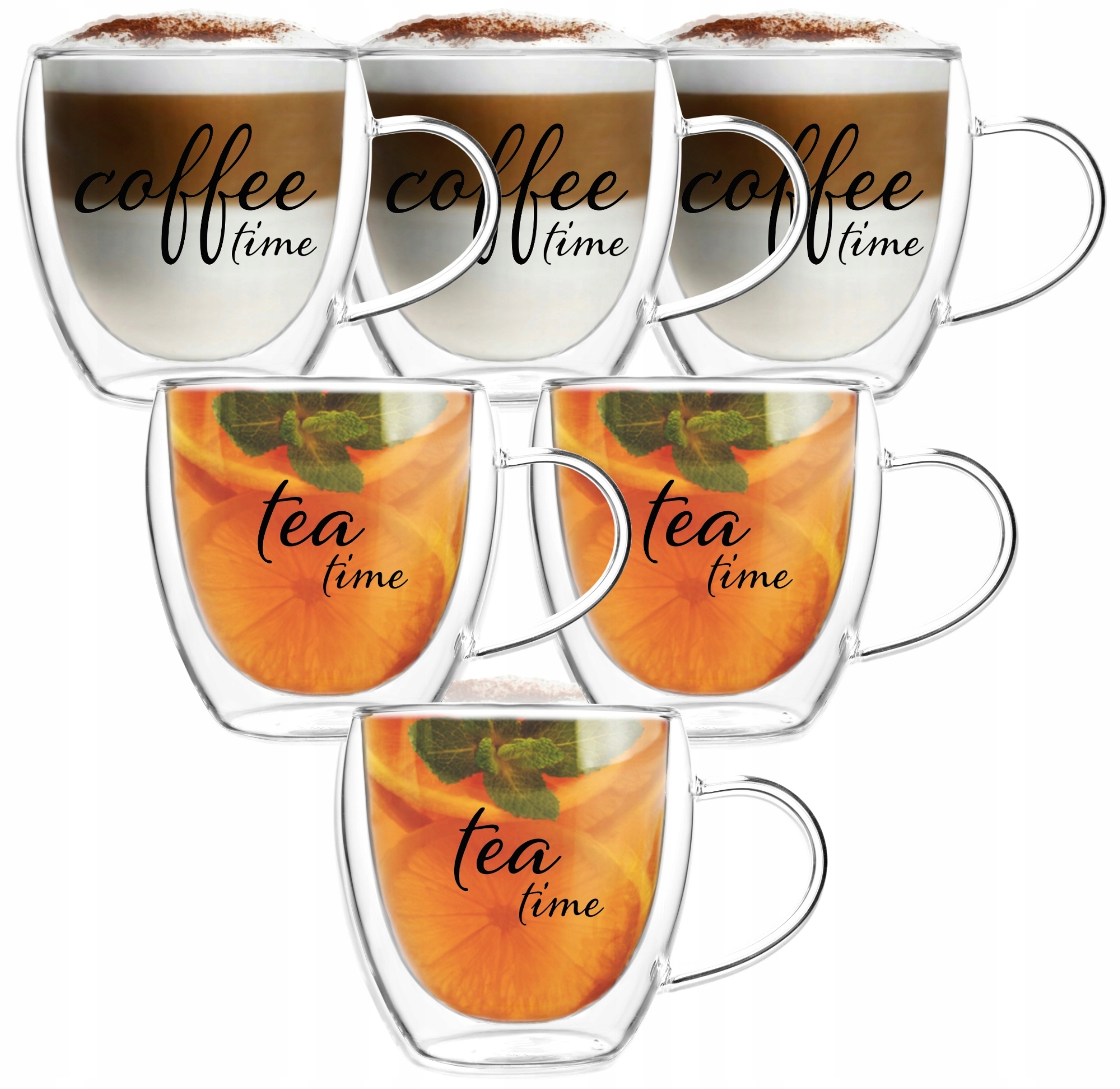 

Szklanki Termiczne 250ML Do Kawy Latte Zestaw 6SZT