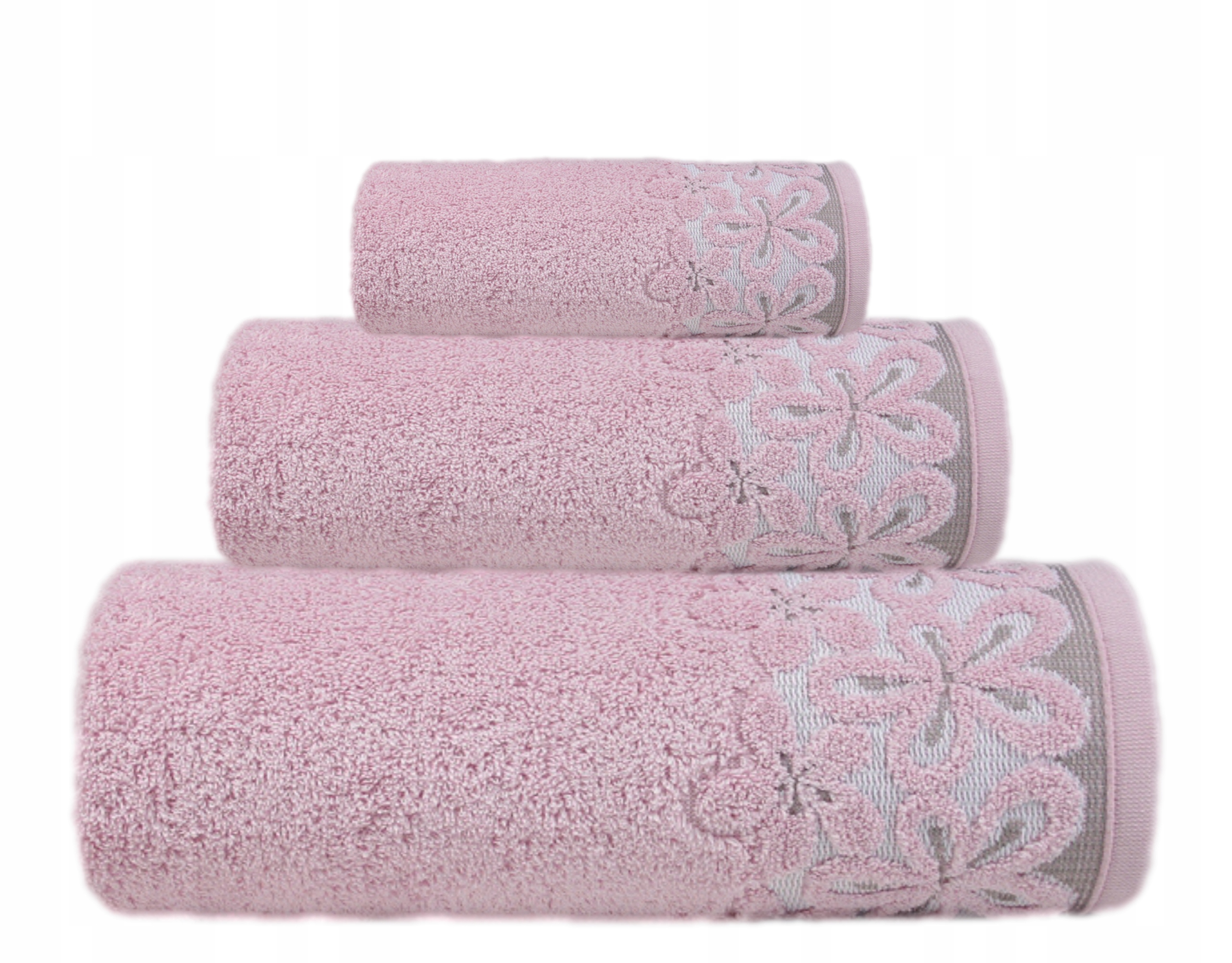 GRENO Ręczniki BELLA RÓŻANY zestaw 3 szt.