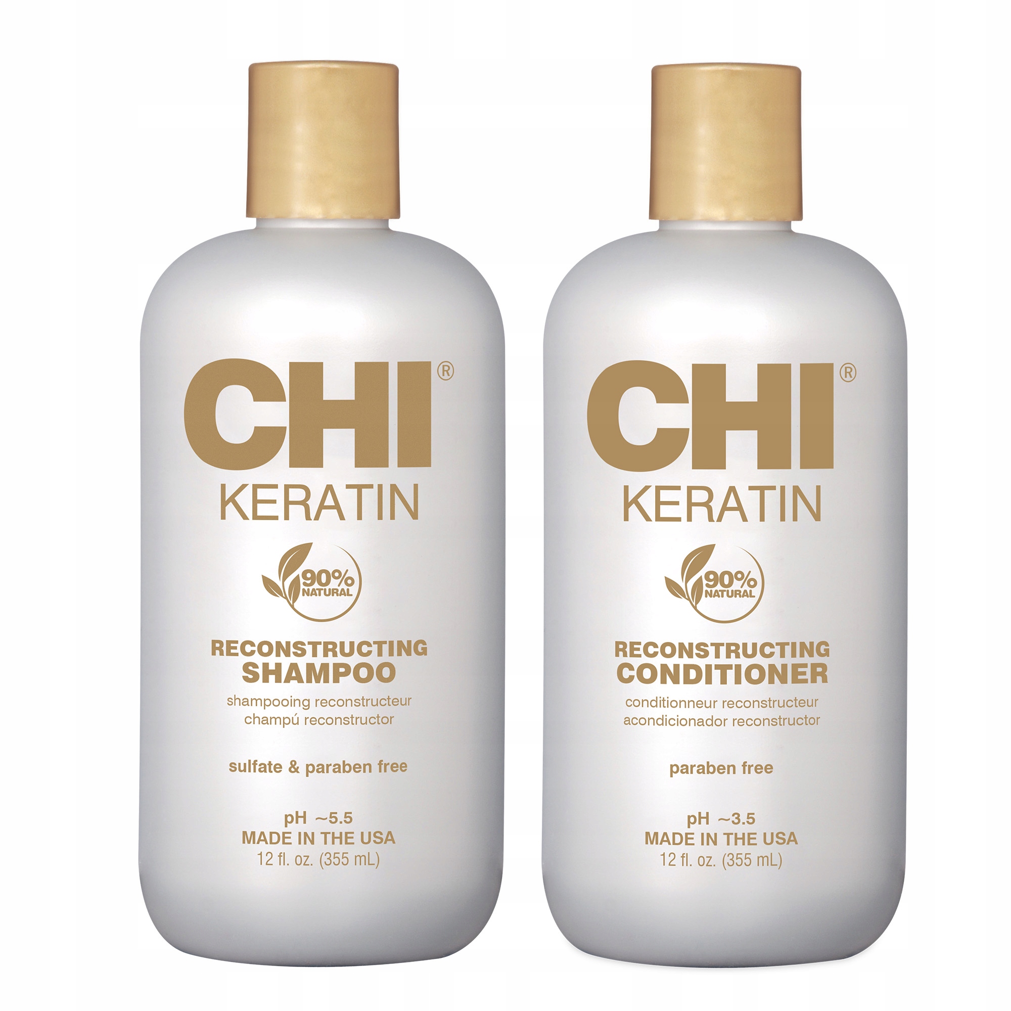 Chi Keratin Szampon Odżywka 355ml Zestaw odbudowujący-Zdjęcie-0
