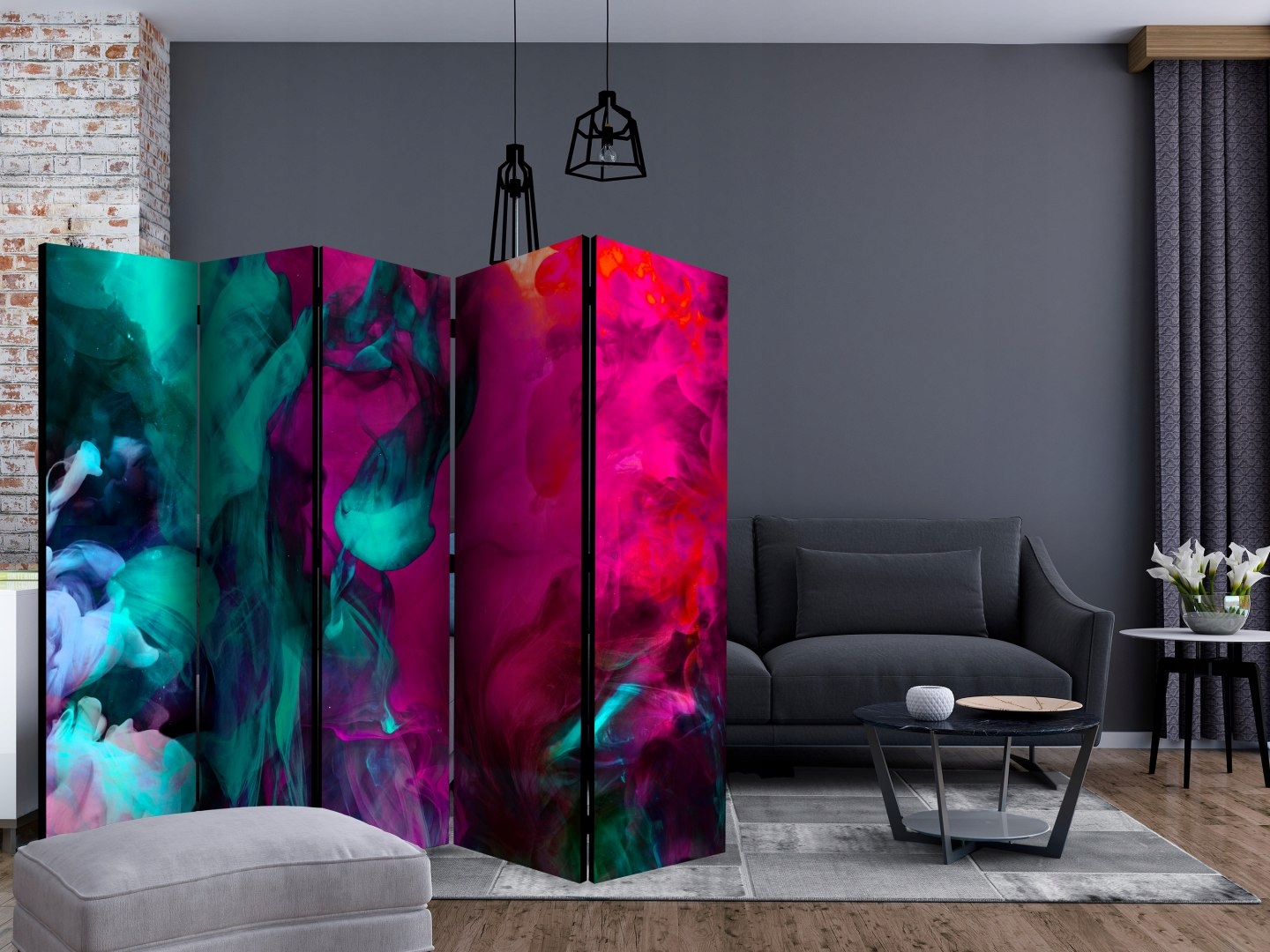 PARAWAN POKOJOWY ŚCIANKA DZIAŁOWA OBUSTRONNY Producent DecoNest