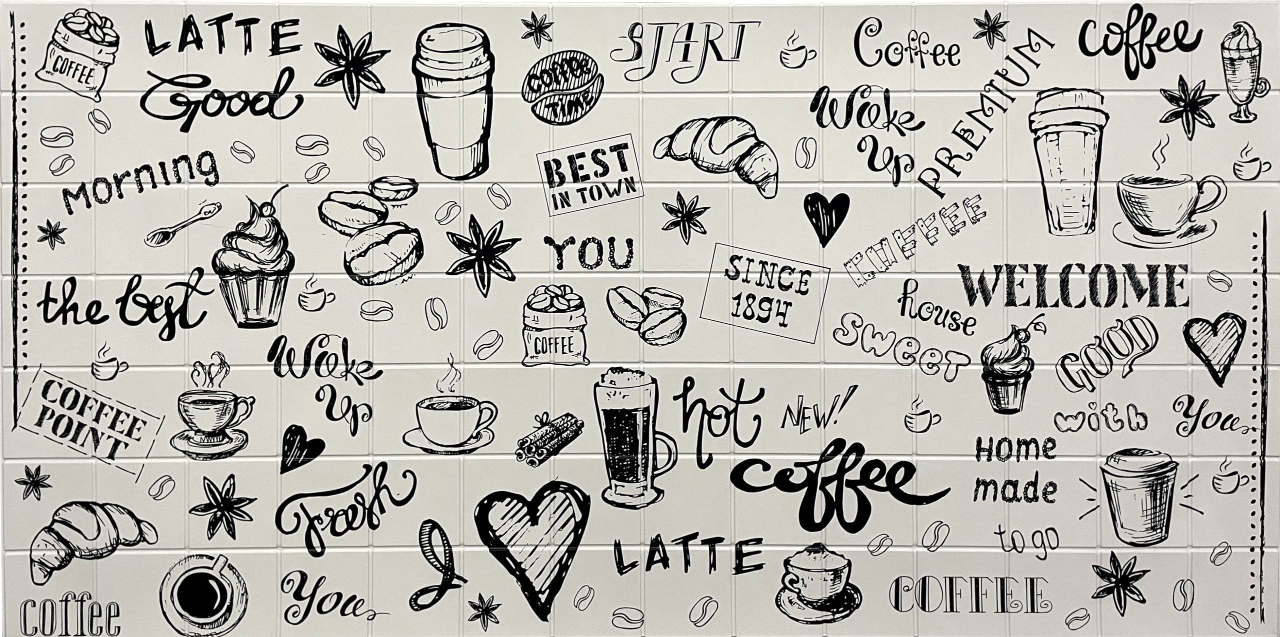 PANELE ŚCIENNE PCV KUCHNIA KAWIARNIA PCV87